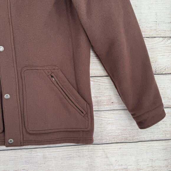 Sorel Jacket Mens Medium Brown Wool Blend Outdoor Full Zip Snap Pockets Workwear - Picture 6 of 14